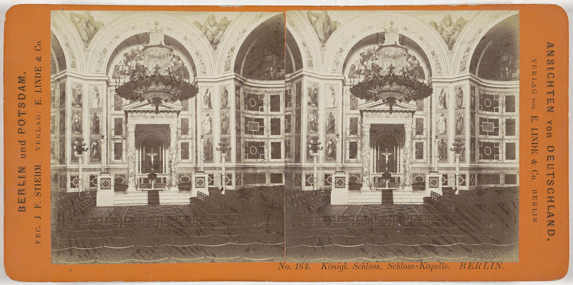 Kapel in het Berliner Stadtschloss, Berlijn by Johann Friedrich Stiehm