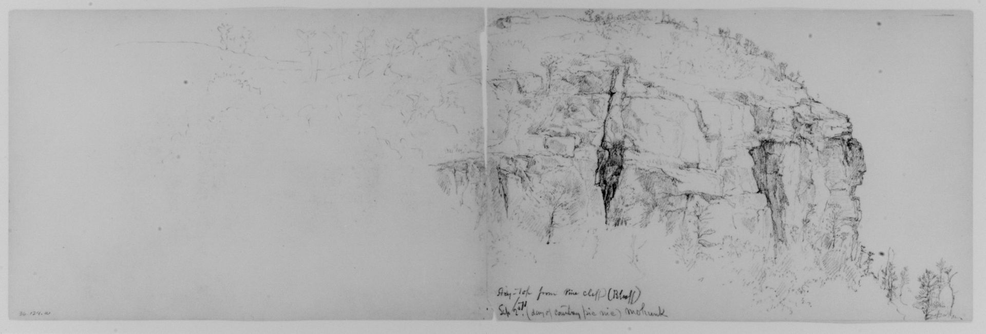 Pine Cliff, Mohonk, 1871 (from Sketchbook) by Daniel Huntington