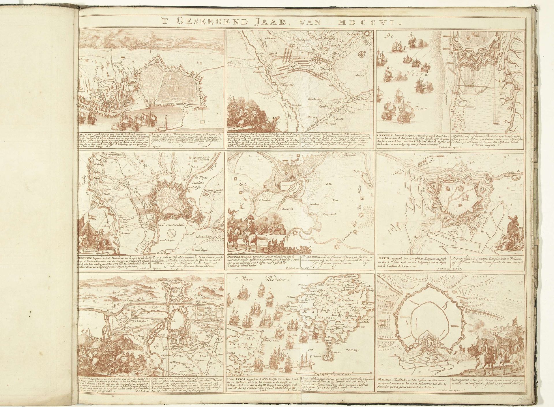 Schouwburg van den oorlog (blad VII), 1706 by Pieter Schenk