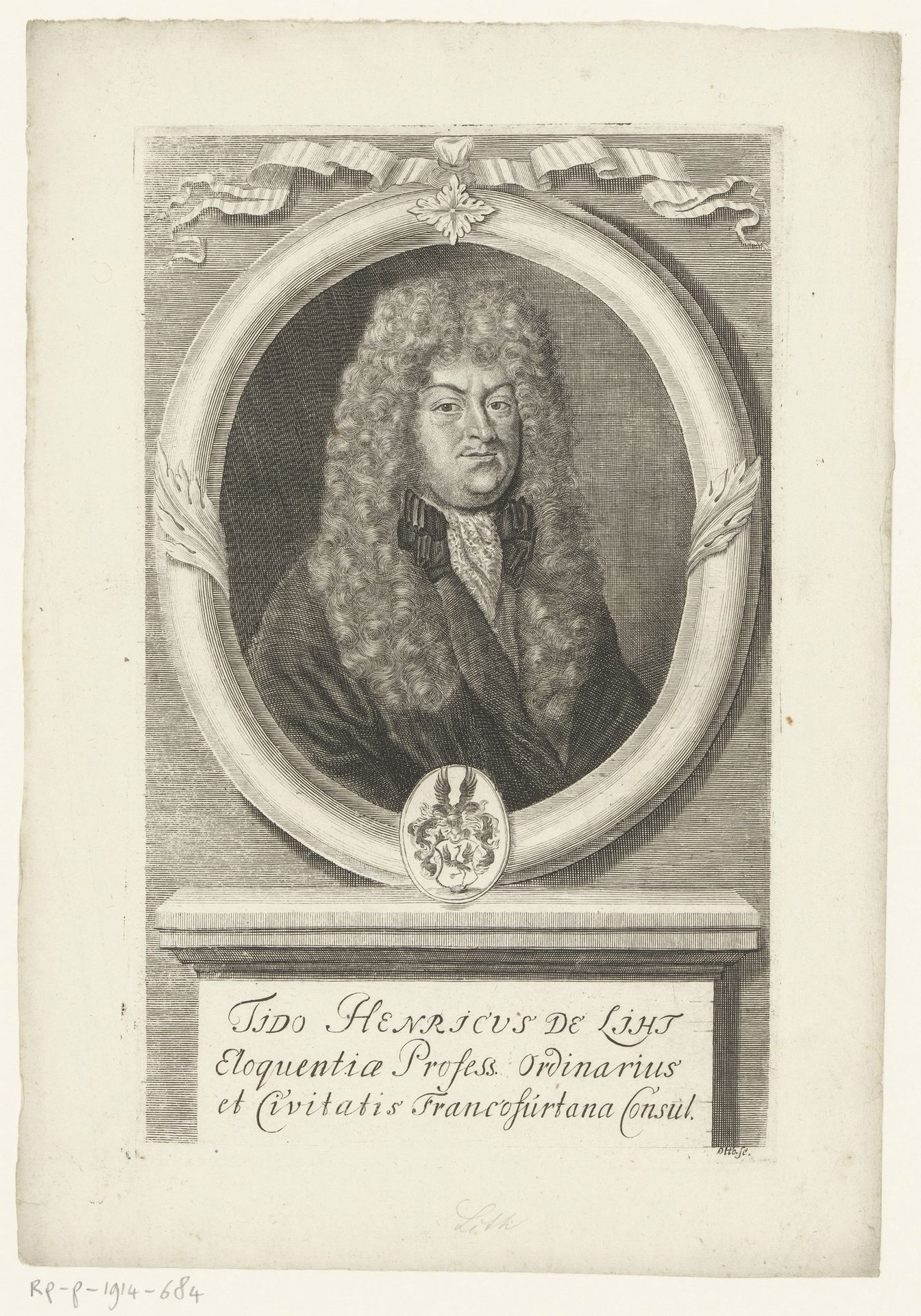 Portret van Tido Henrich von der Lith by Heinrich Jakob Otto