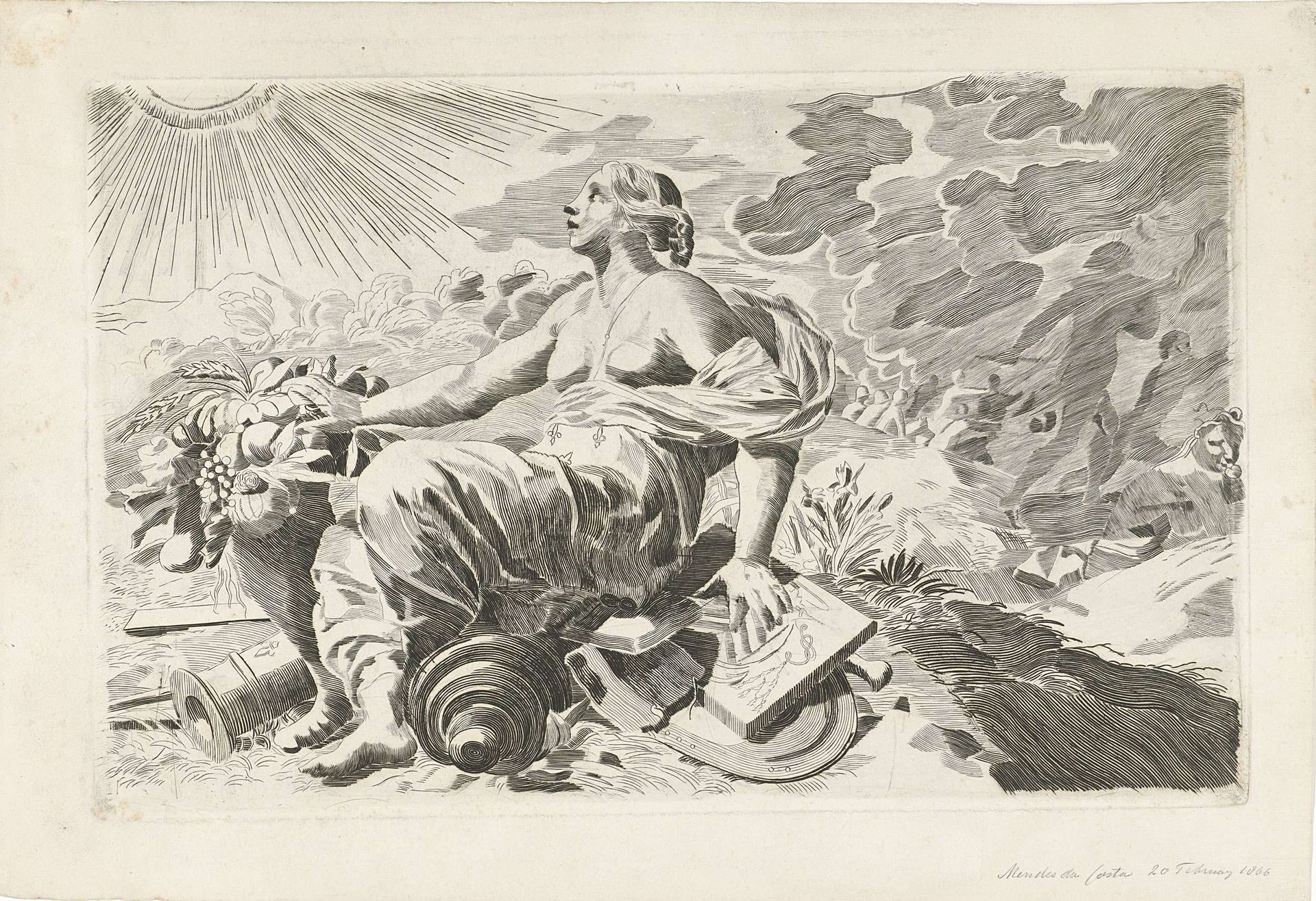 Allegorie op de voorspoed van een kardinaal by Samuel Henri Mendes da Costa