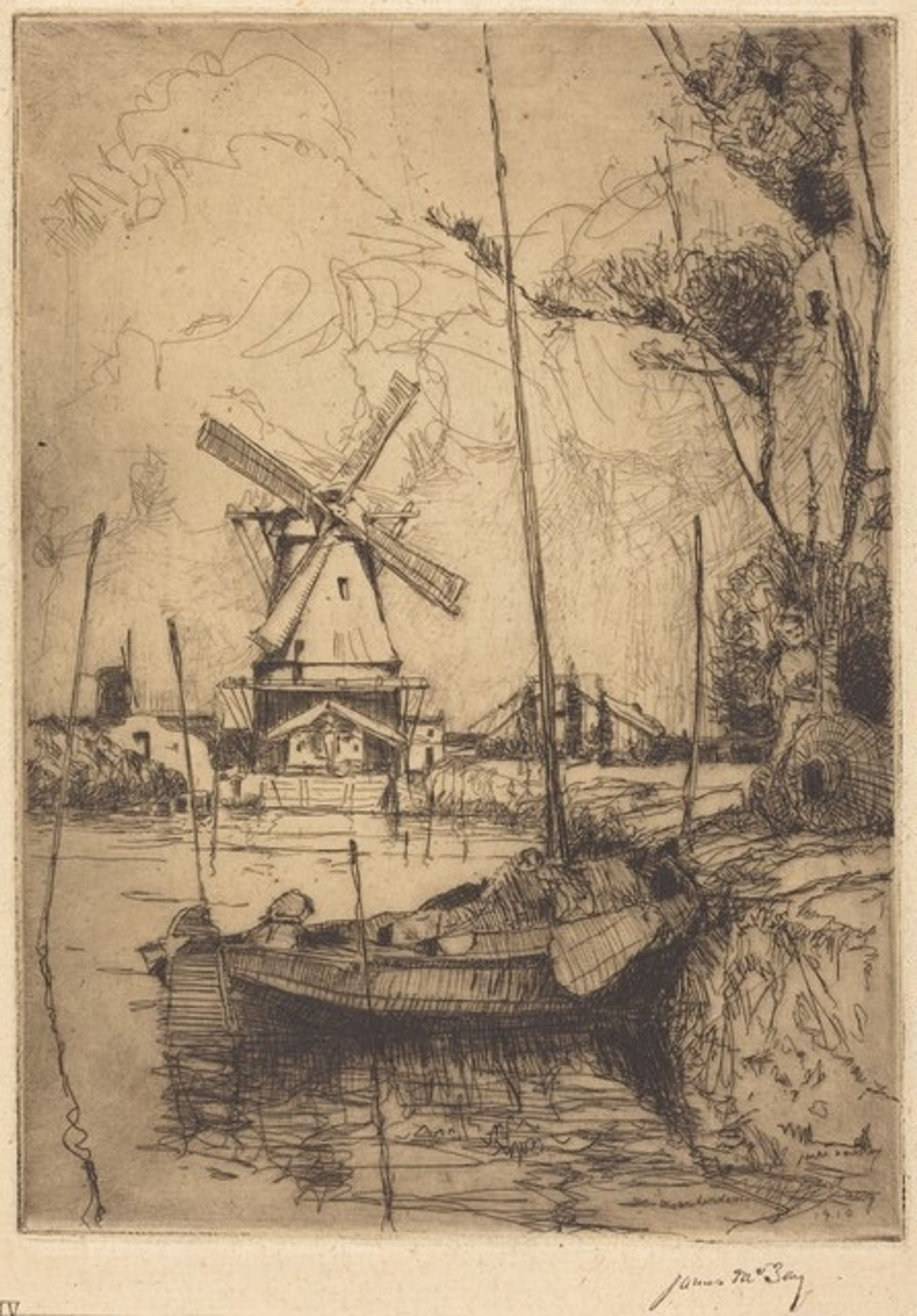 Monnickendam Sawmill by James McBey