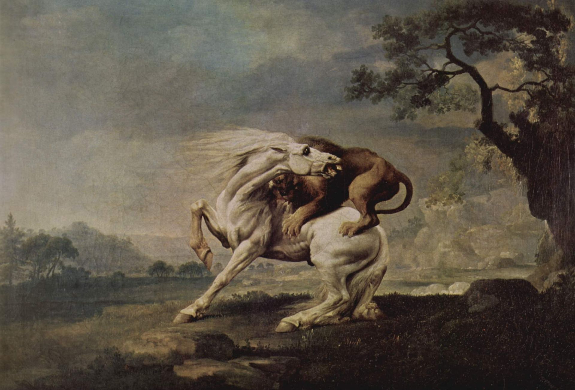 Lion Attacking a Horse by George Stubbs