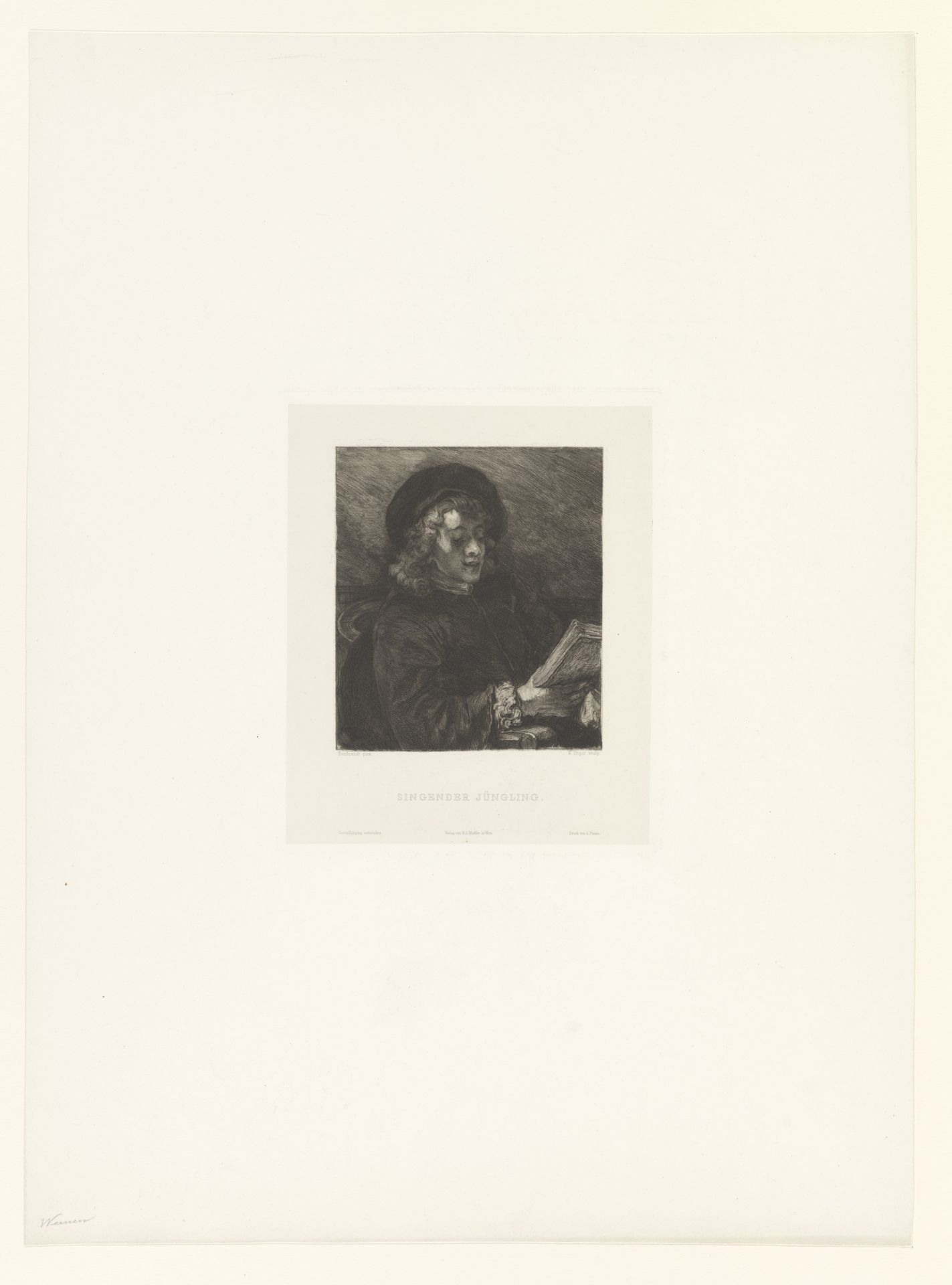 Portret van Titus Rembrandtsz. van Rijn by William Unger