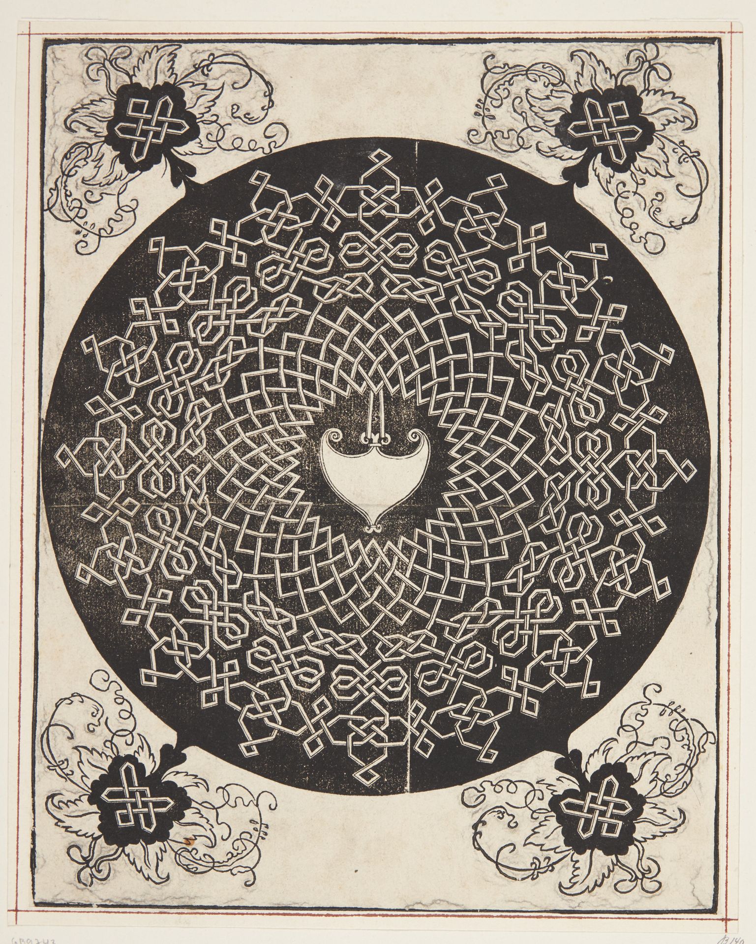 Interlaced Cord Pattern with Heart-Shaped Center by Albrecht Dürer