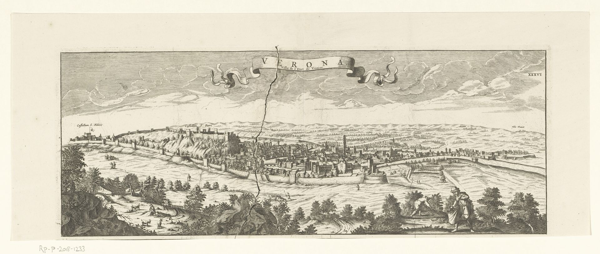 Gezicht op Verona by Anonymous