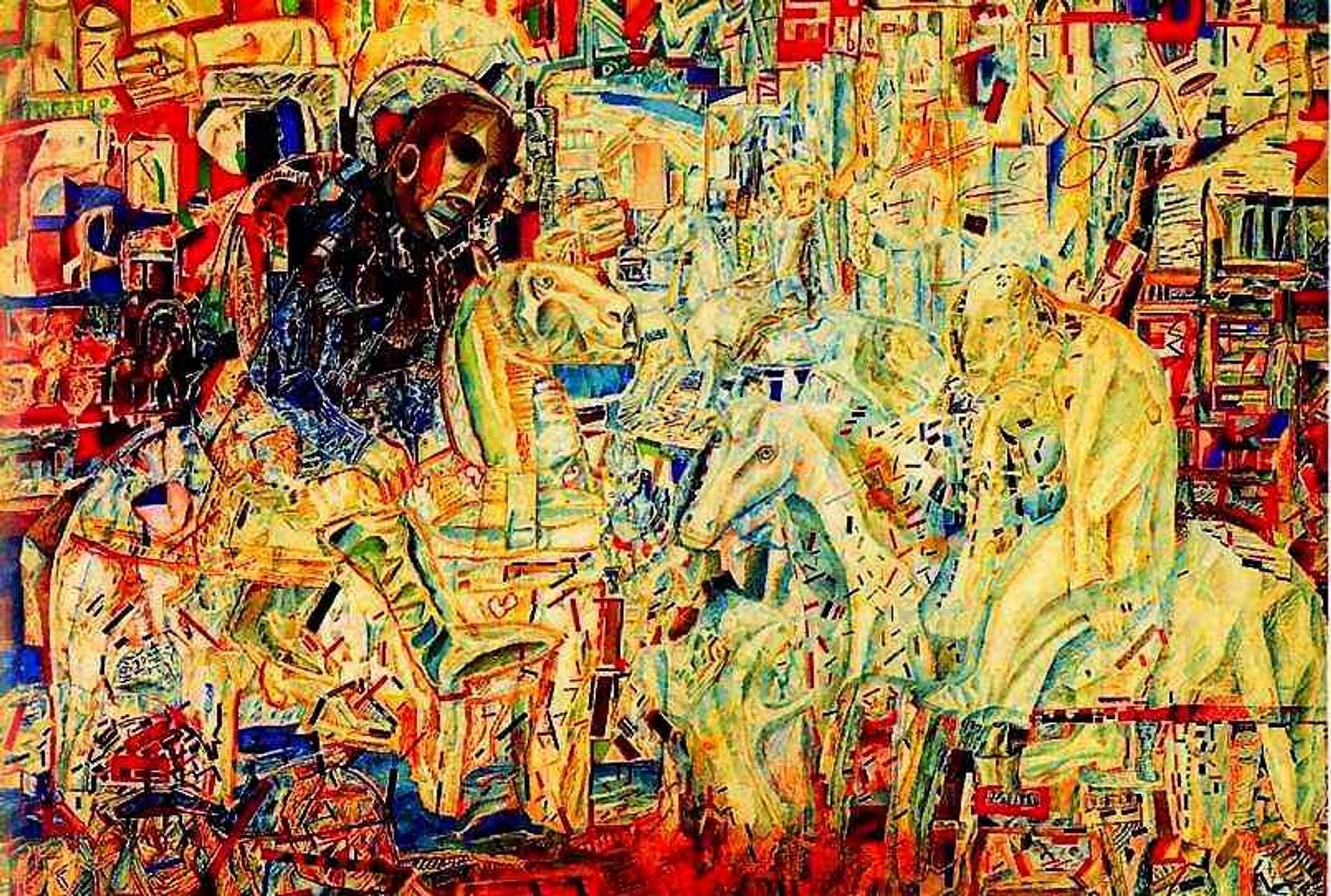 Horsemen by Pavel Filonov