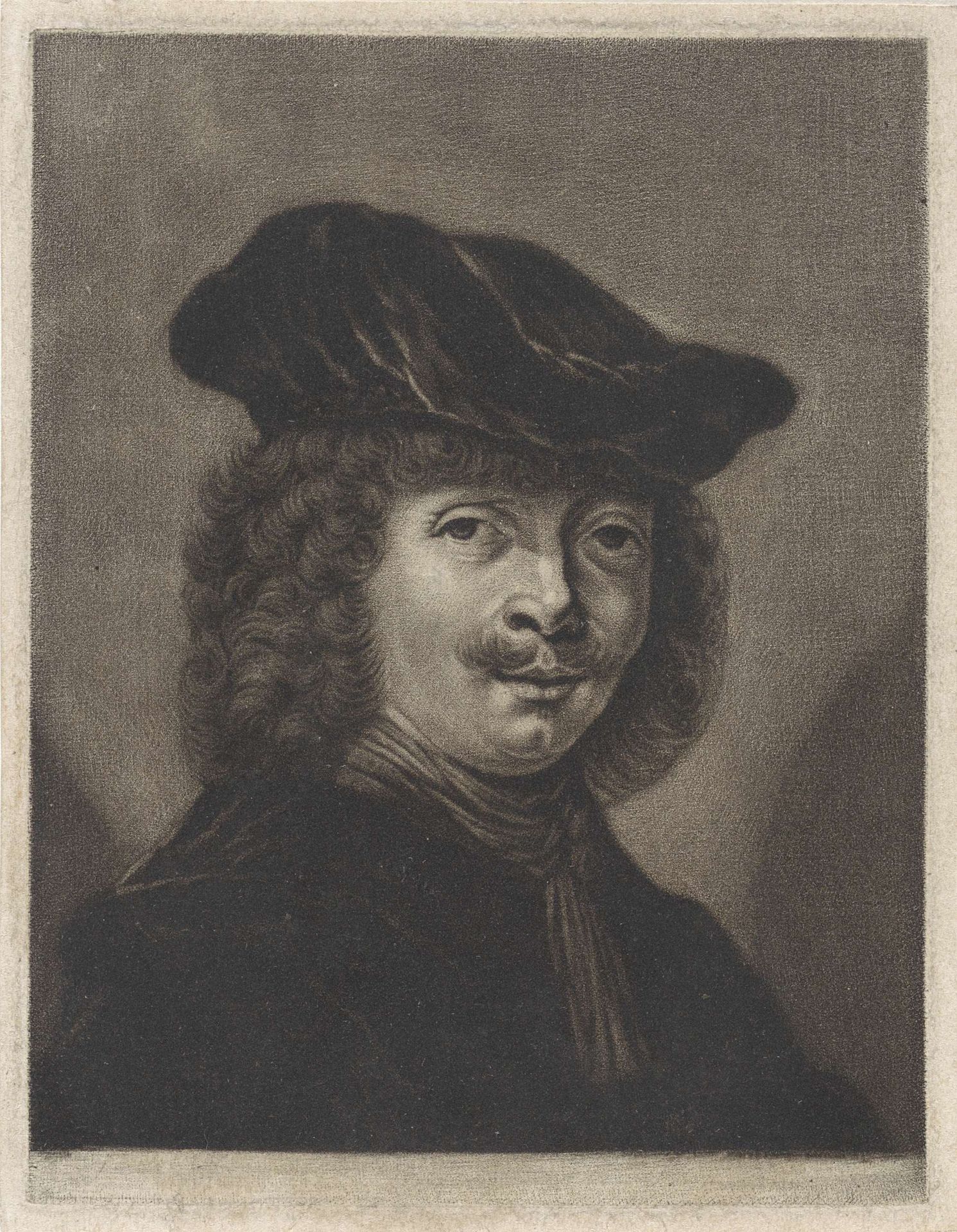 Portret van een onbekende man met een baret by Anonymous