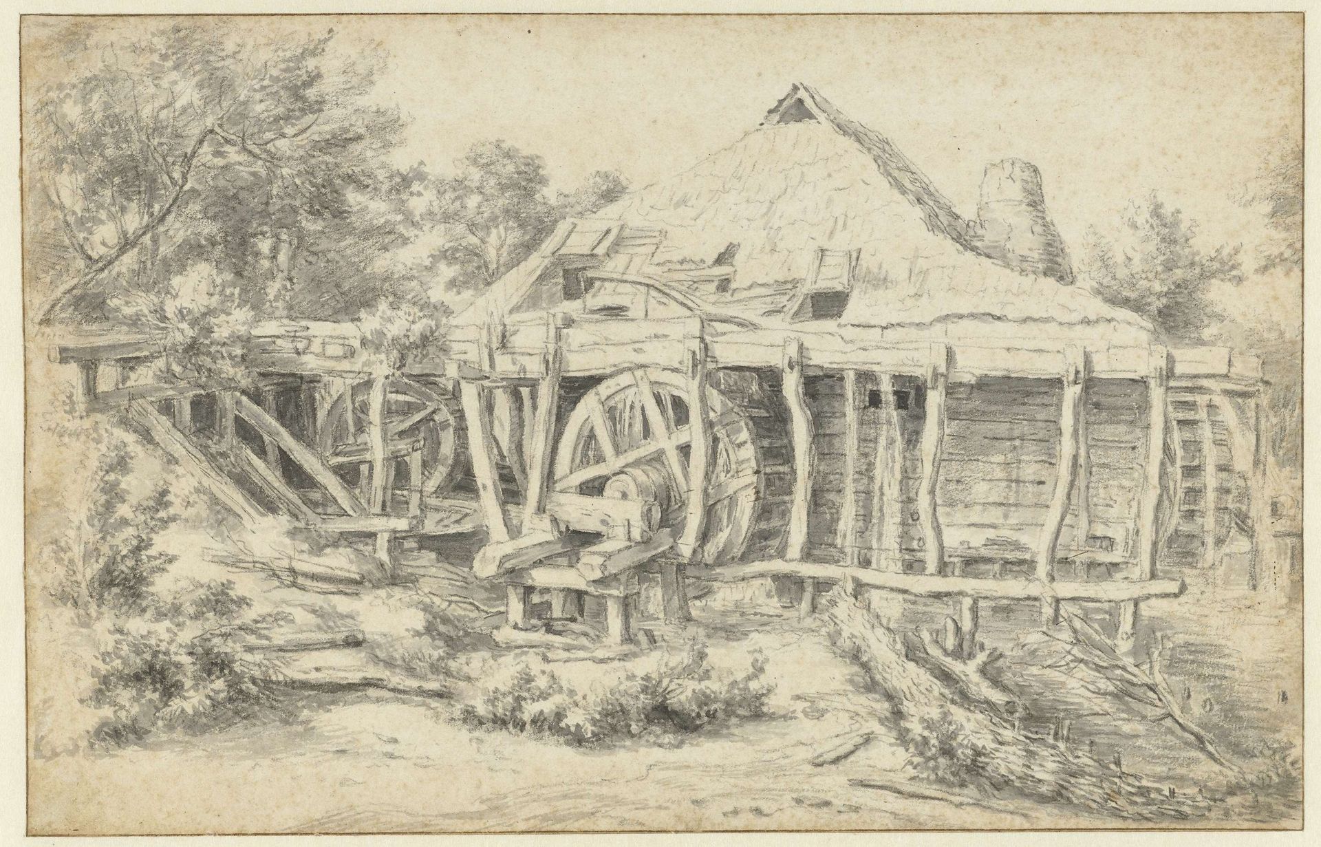 View of a Watermill by Jacob van Ruisdael