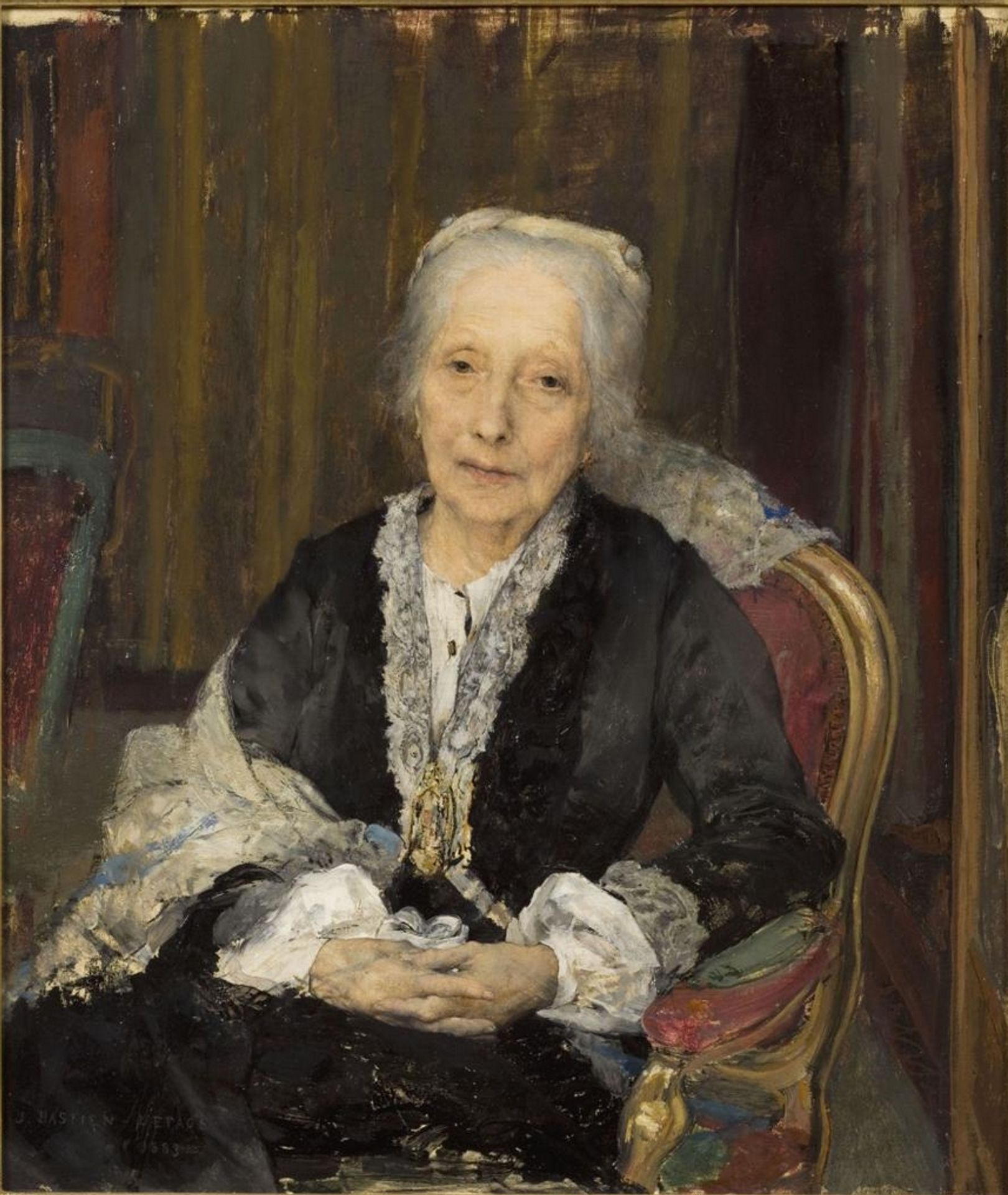 Portrait De Juliette Drouet by Jules Bastien-Lepage