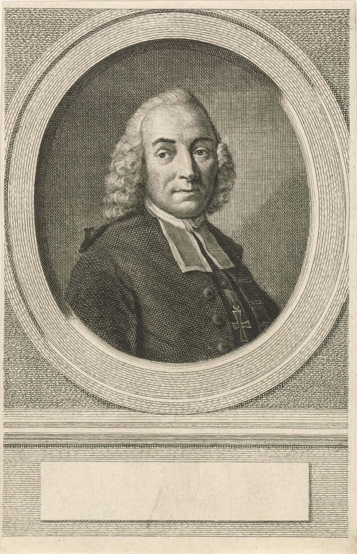 Portret van een onbekende man by Jacob Houbraken