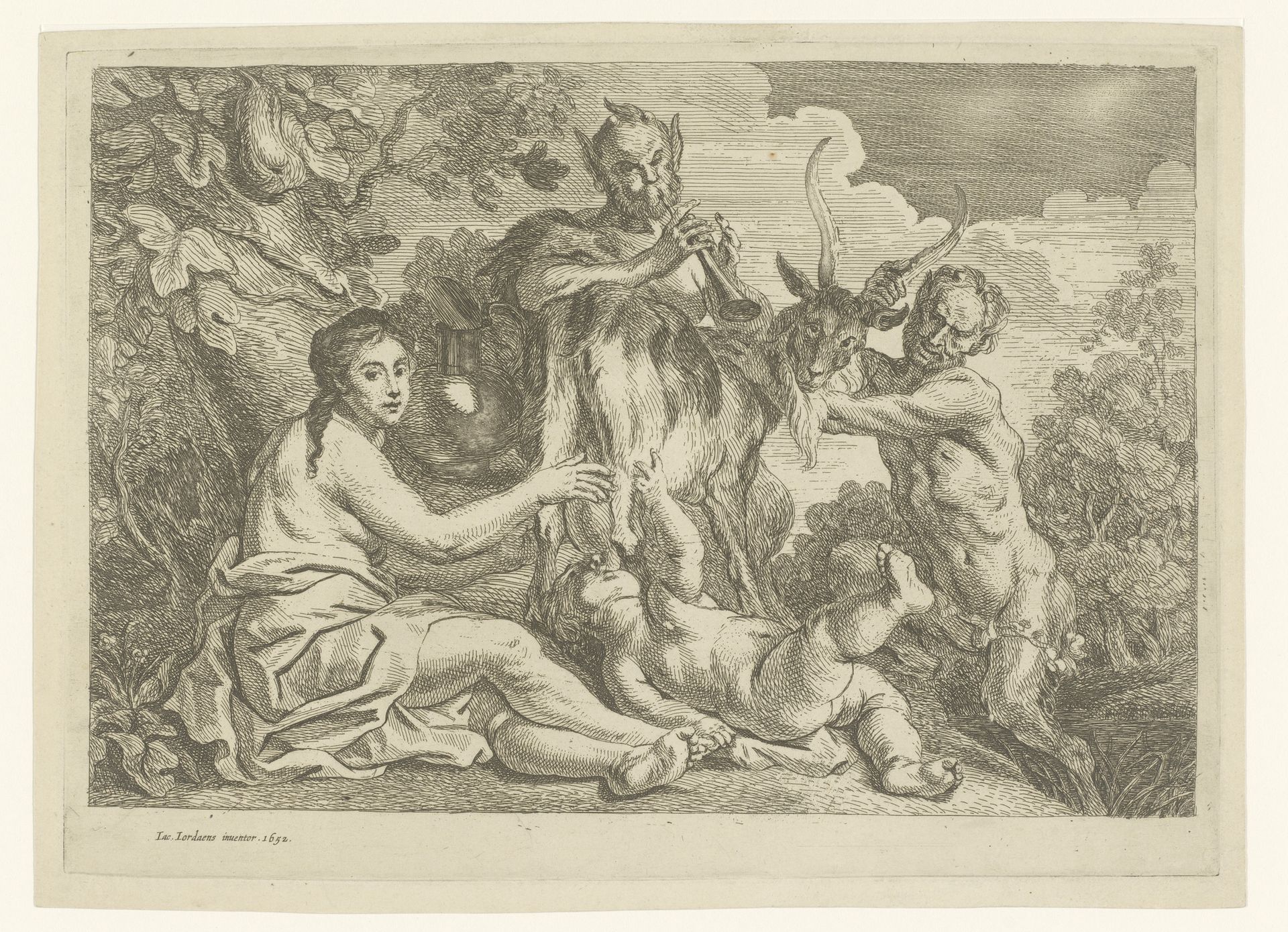 Jupiter wordt gevoed door de geit Amalthea by Anonymous