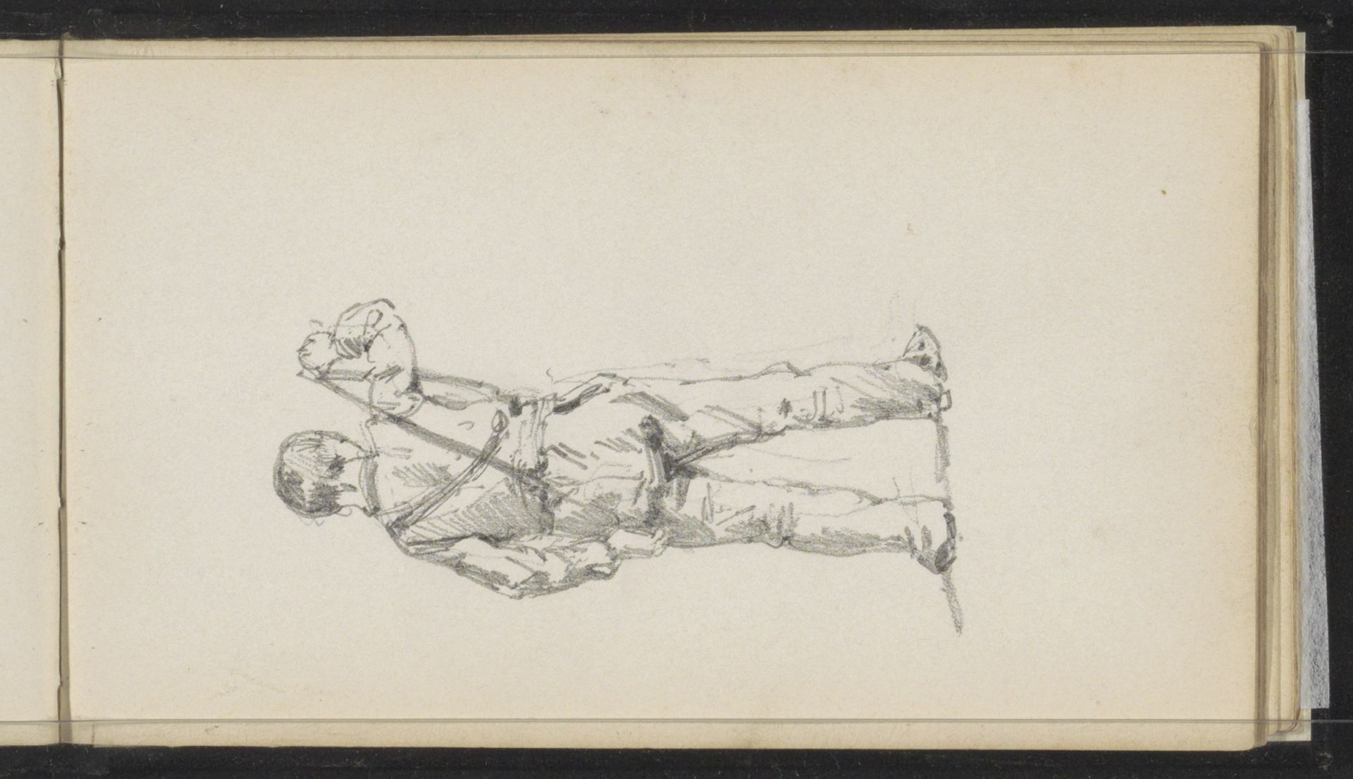 Man met een voorwerp in zijn handen by Cornelis Springer