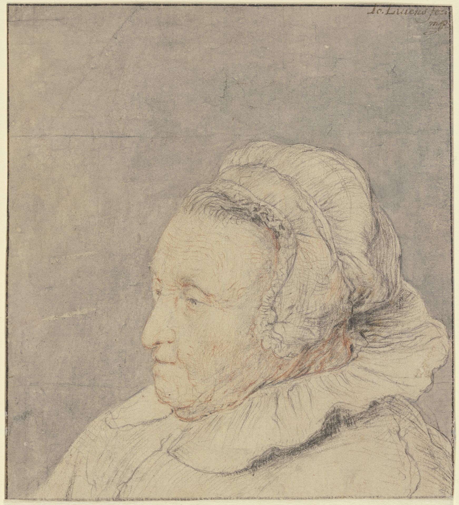 Head of an old woman by Jan Lievens