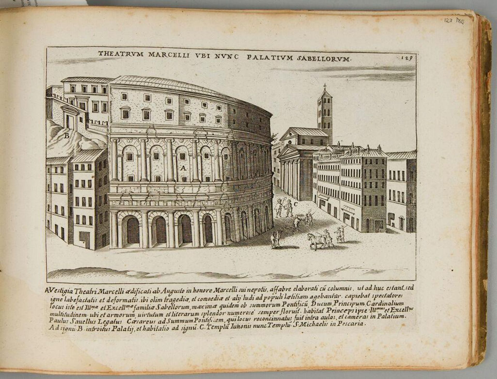 The Theater of Marcellus, Where the Palace of the Savelli Now Stands by Giacomo Lauro