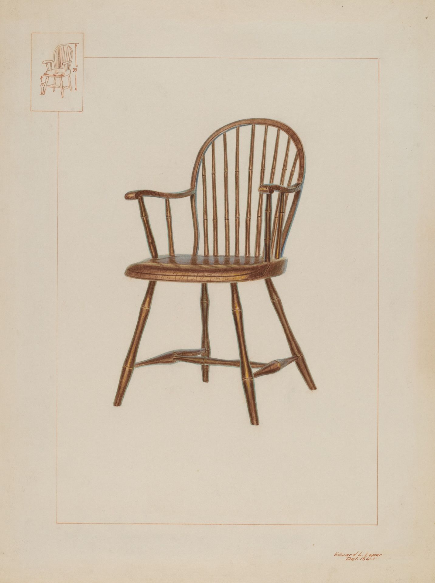 Windsor Bamboo-turned Chair by Edward L. Loper