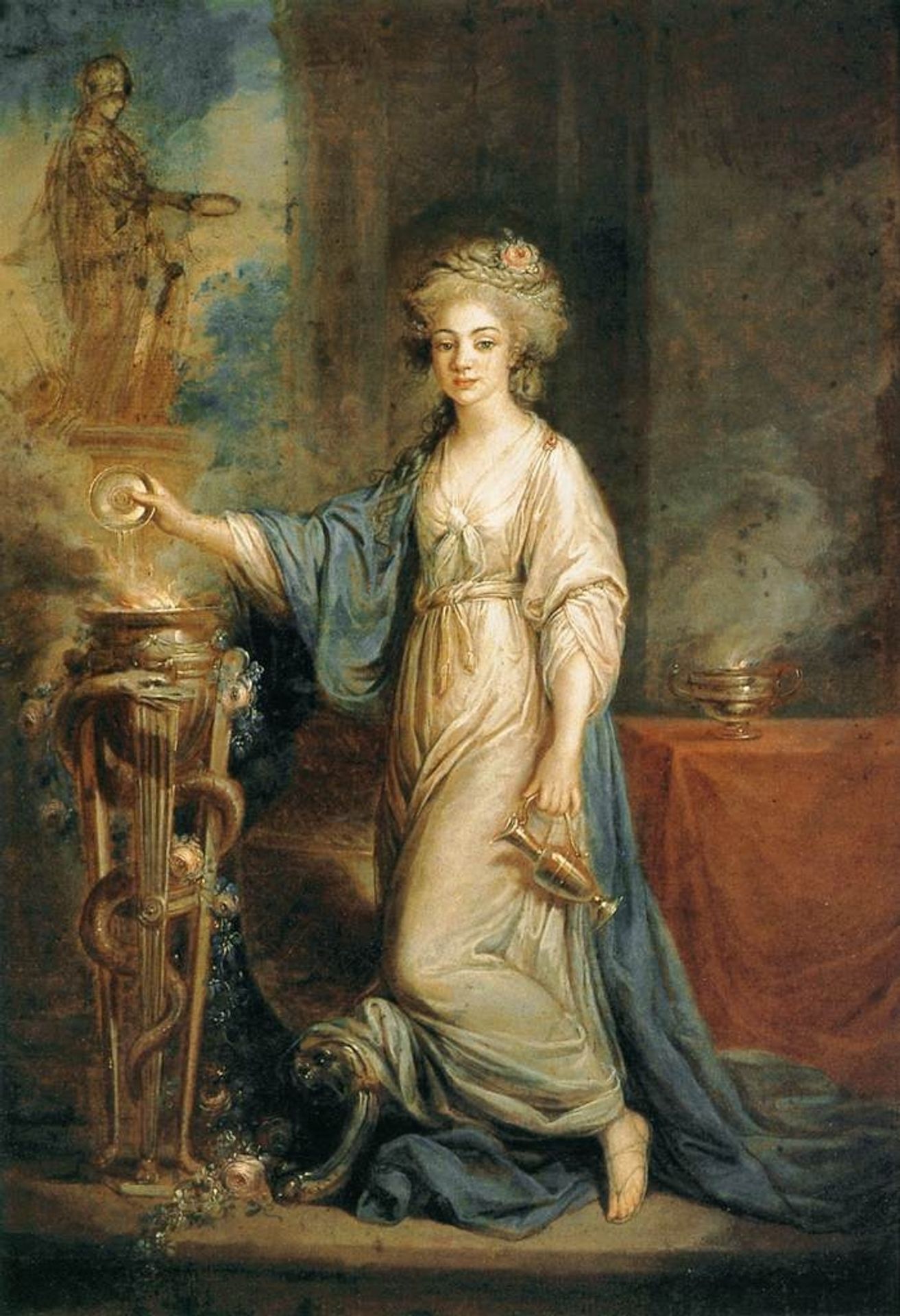 Portrait of a Woman as a Vestal Virgin by Angelica Kauffmann