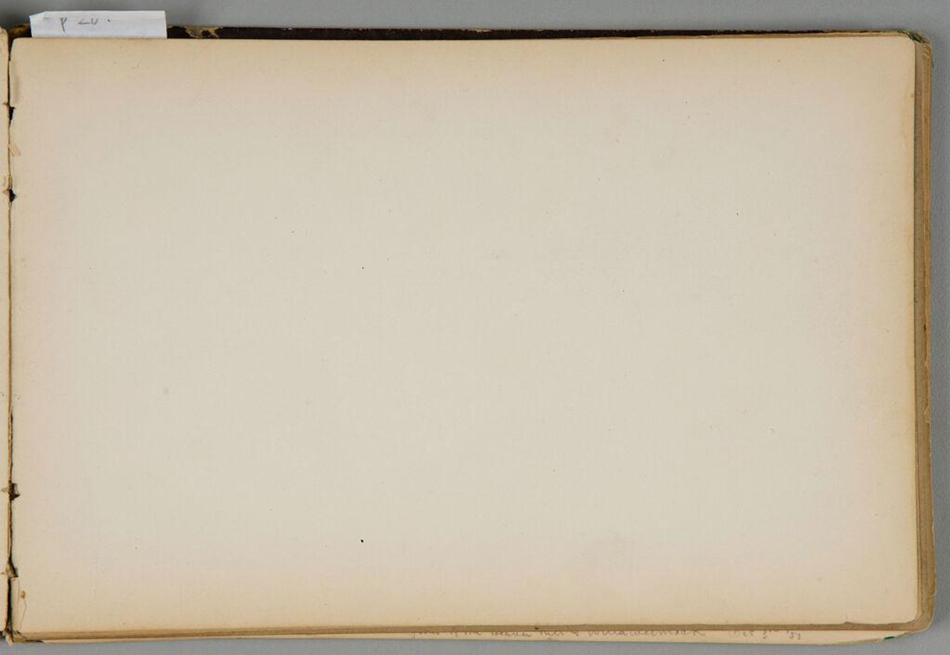 Blank page; verso: Faint Landscape with Trees by Sanford Robinson Gifford