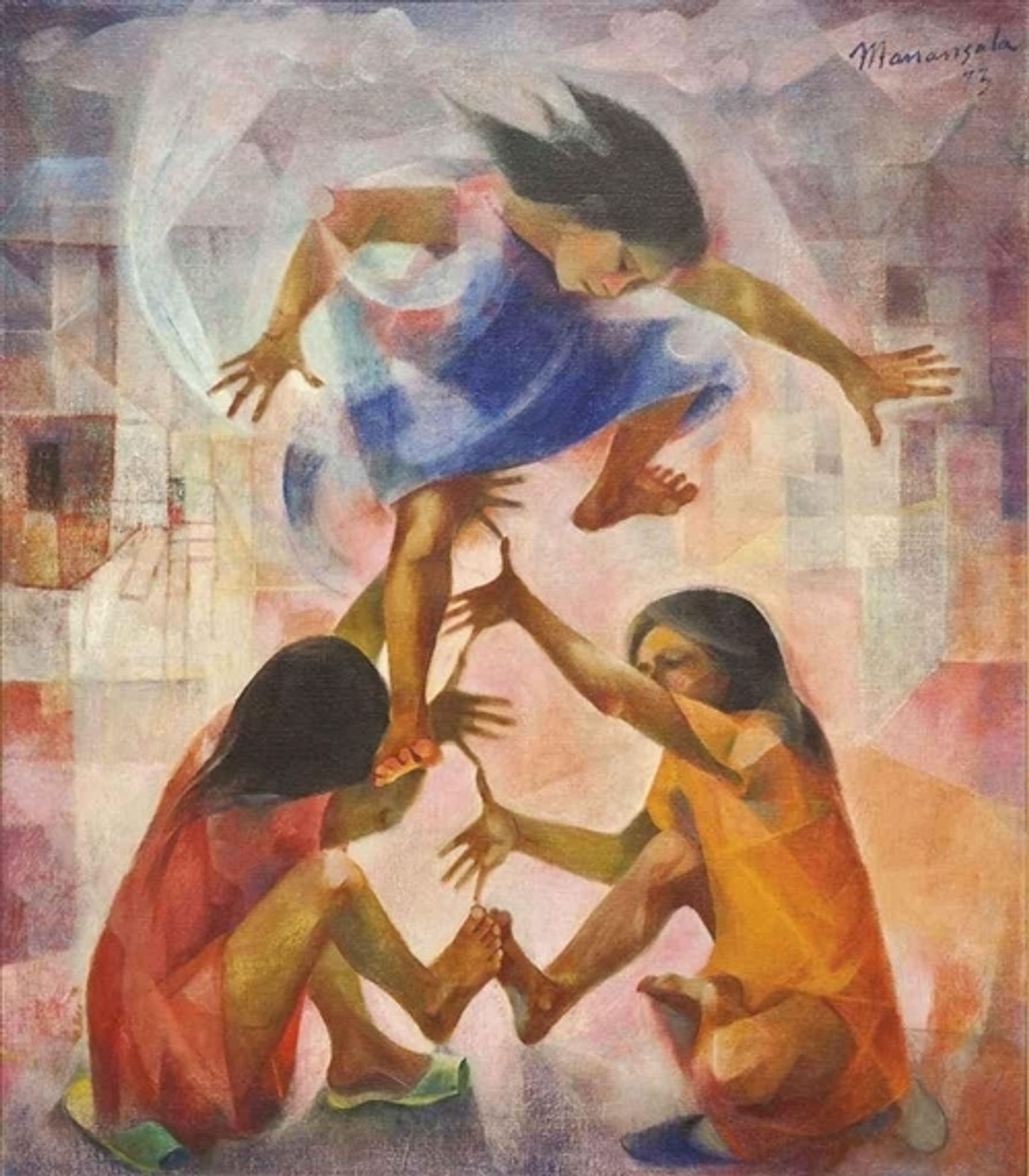 Luksong-Tinik (Jumping over Thorns) by Vicente Manansala