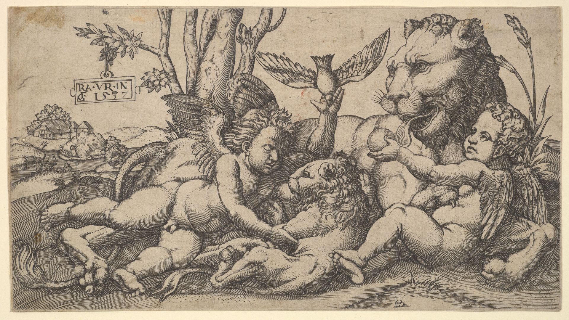 Putti and Lions by Master FG