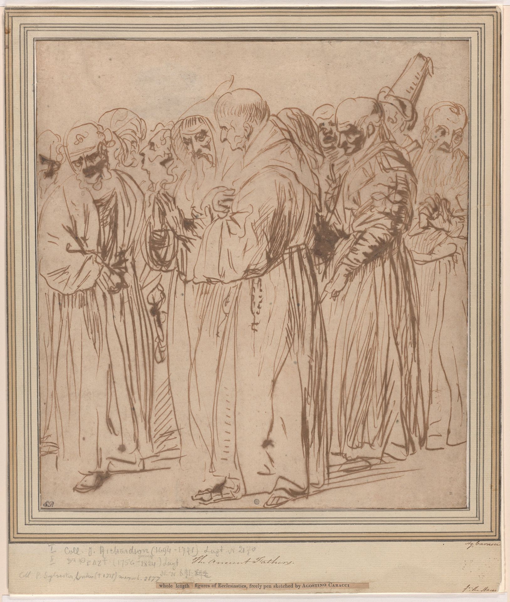 A Group of Standing Monks and other Figures by Jan Lievens