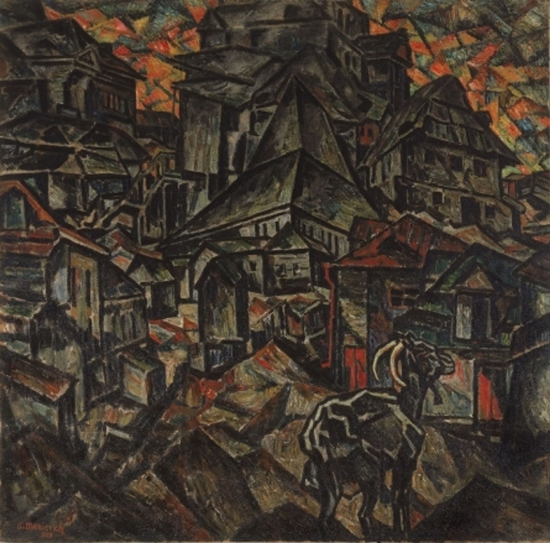 Destruction of the Ghetto, Kyiv by Abraham Manievich