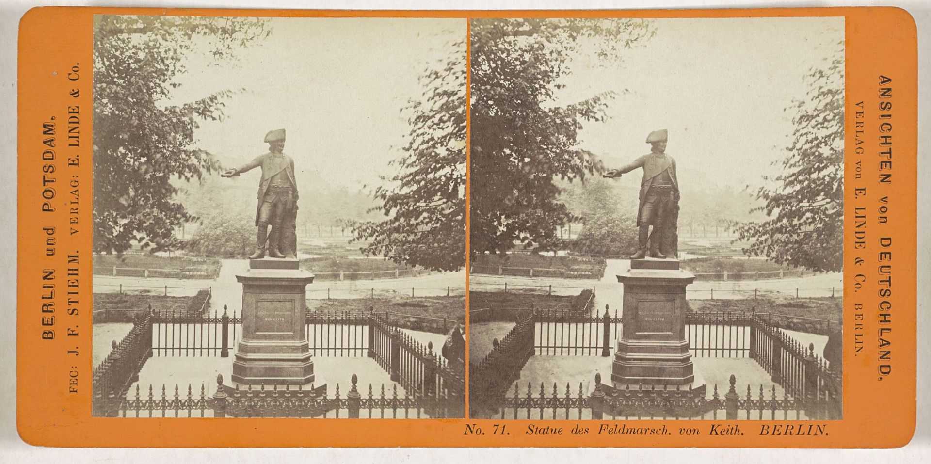 Standbeeld van veldmaarschalk James Francis Edward Keith op het Wilhelmplatz, Berlijn by Johann Friedrich Stiehm