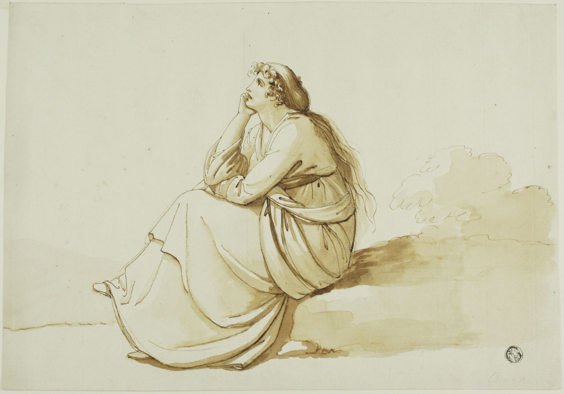 Seated Woman in Profile by Richard Cosway