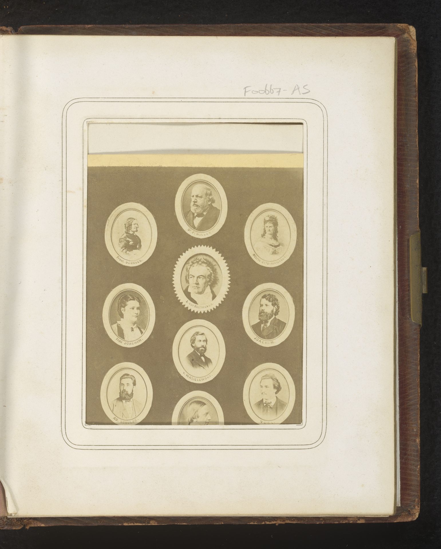 Tien portretten van Beethoven en andere componisten en musici by Anonymous