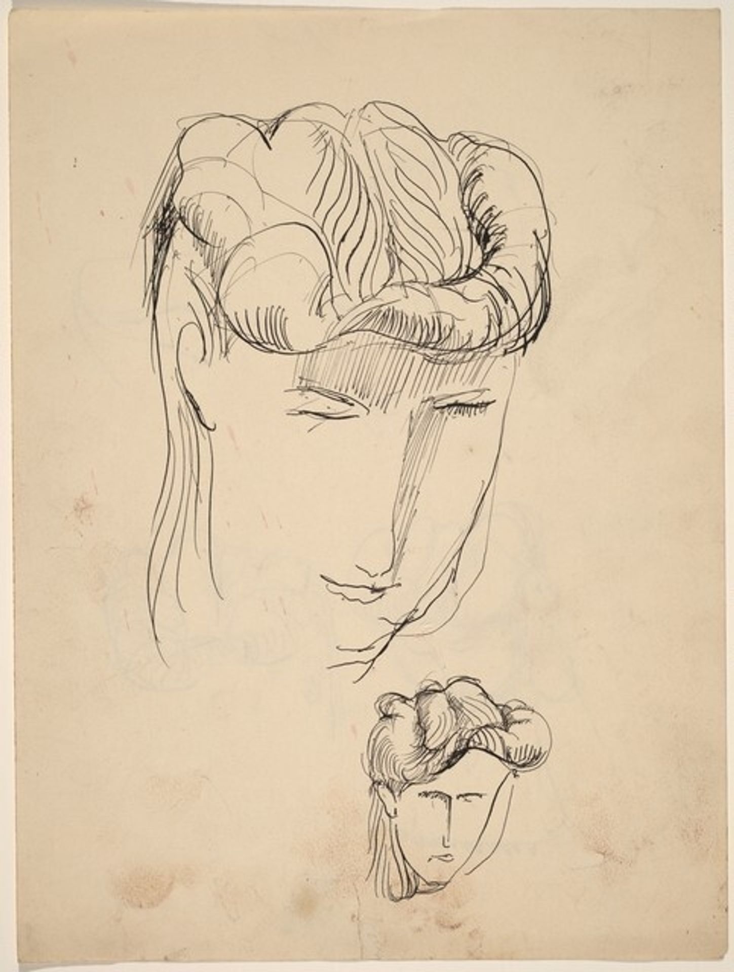 Studies of a Head of a Woman [recto] by Mark Rothko