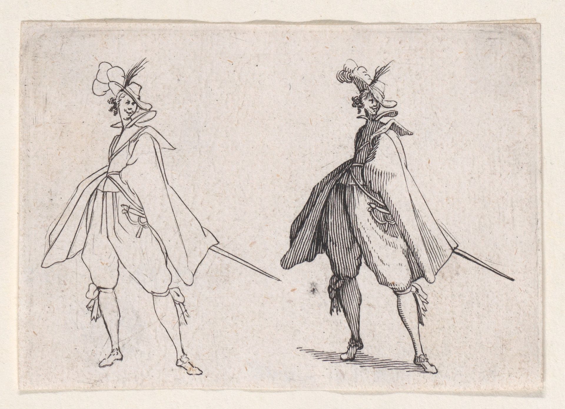 Copy of Le Gentilhomme au Grand Manteau, Vu de Face (Gentleman with a Large Mantle, Viewed from the Front), from "Les Caprices" Series A, The Florence Set by Anonymous