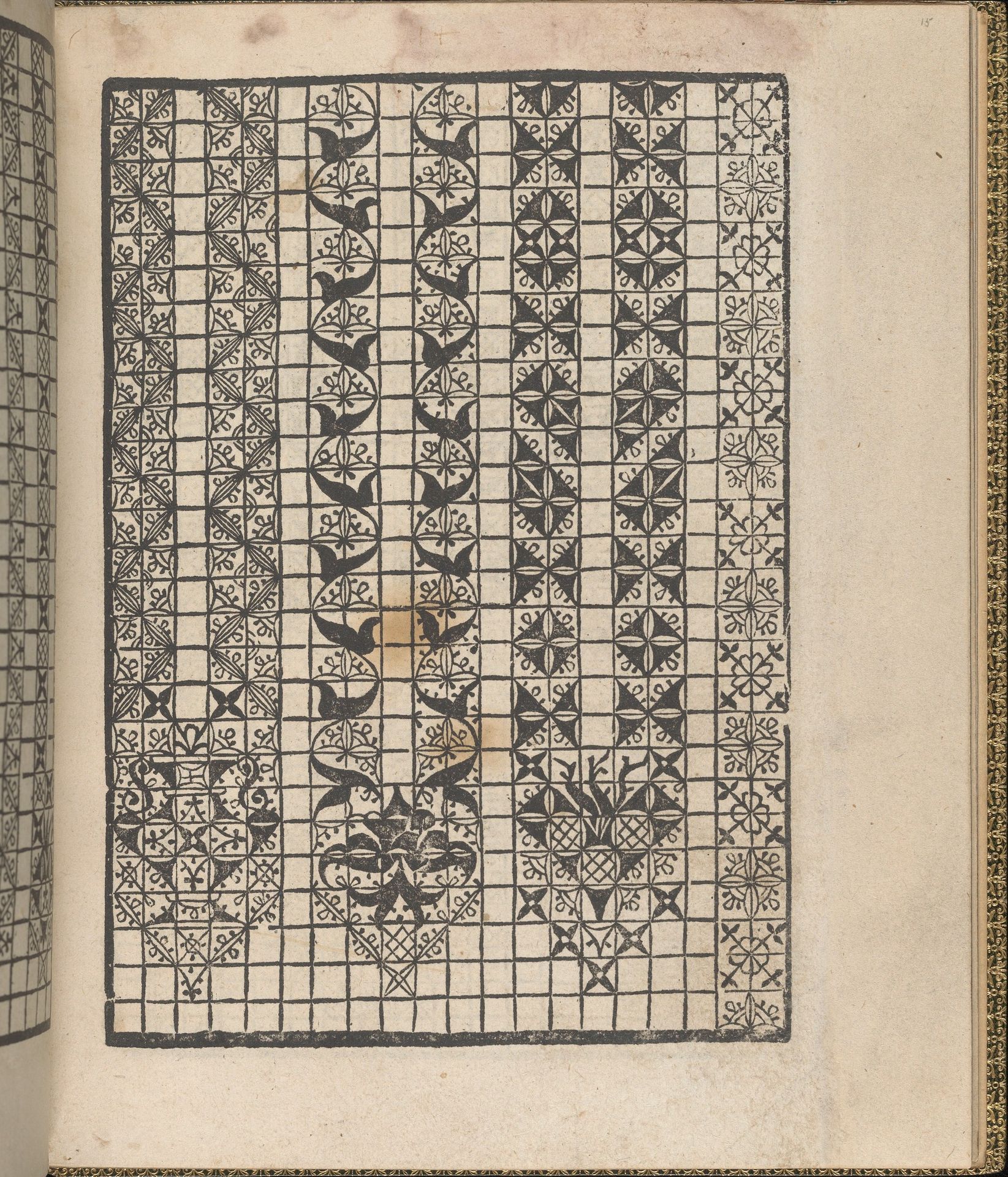 Giardineto novo di punti tagliati et gropposi per exercitio & ornamento delle donne (Venice 1554), page 8 (verso) by Matteo Pagano