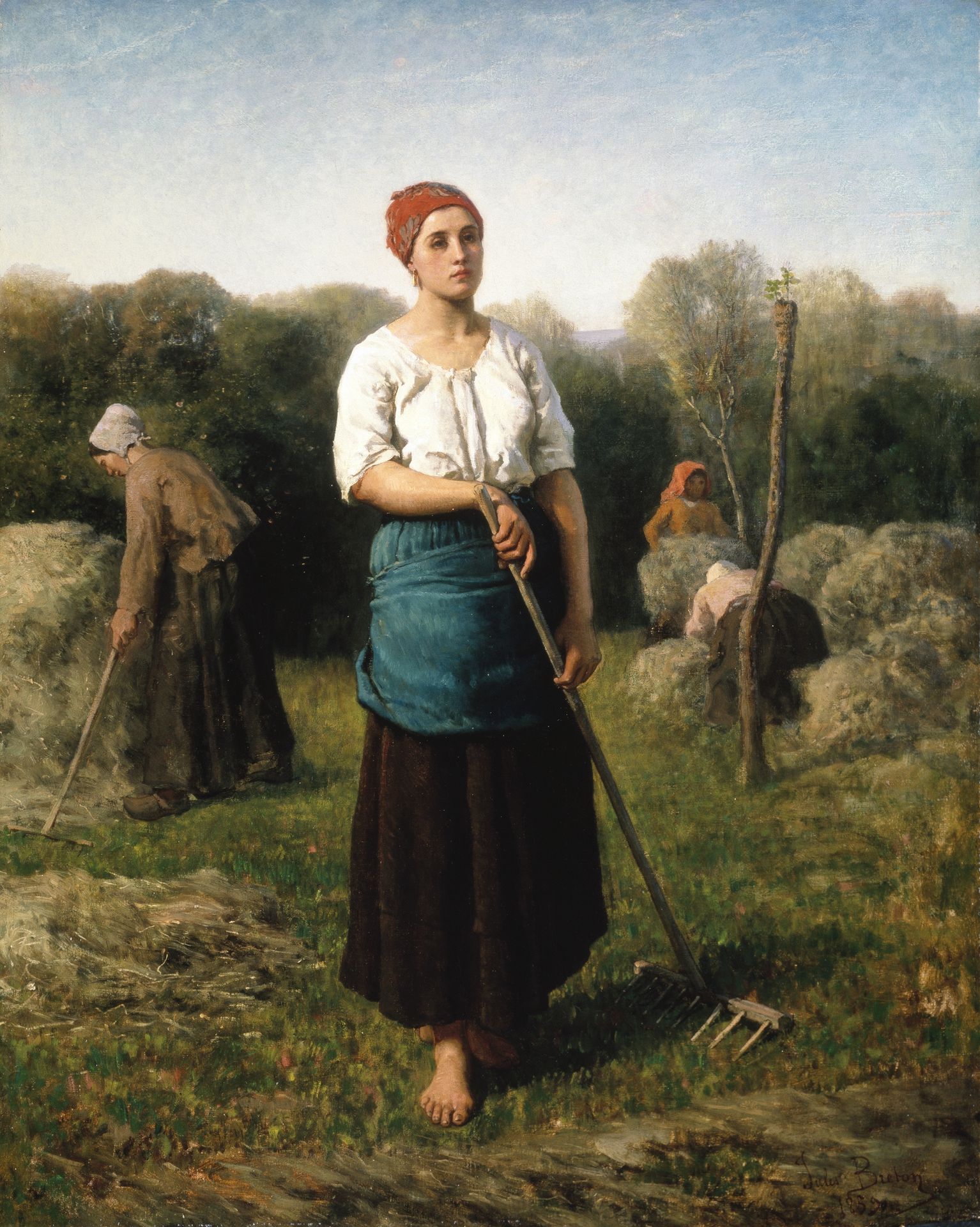 Girl with a Rake by Jules Breton