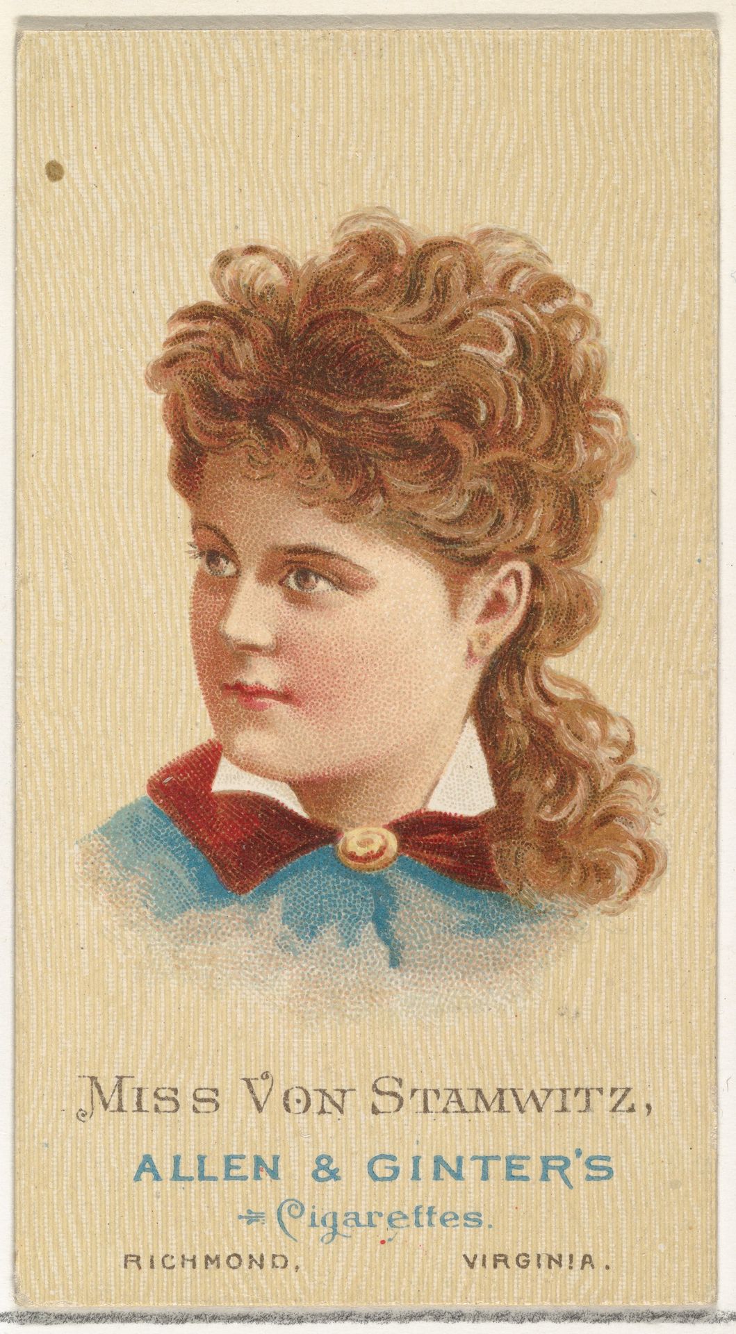 Miss Von Stamwitz, from World's Beauties, Series 2 (N27) for Allen & Ginter Cigarettes by Allen & Ginter