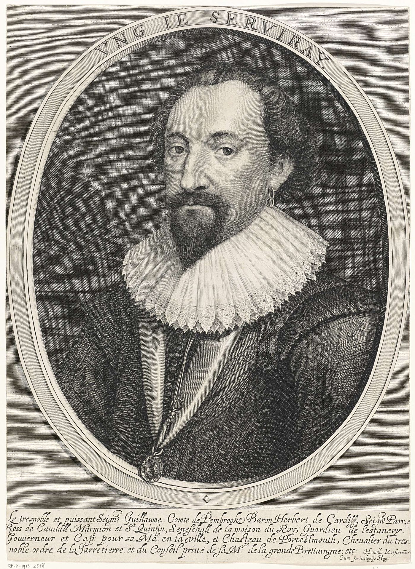 Portret van Willem Herbert 3de graaf van Pembroke by Lucas Vorsterman I