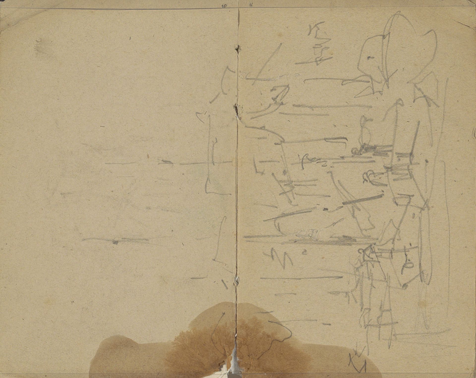 Stadsgezicht met boten by George Hendrik Breitner