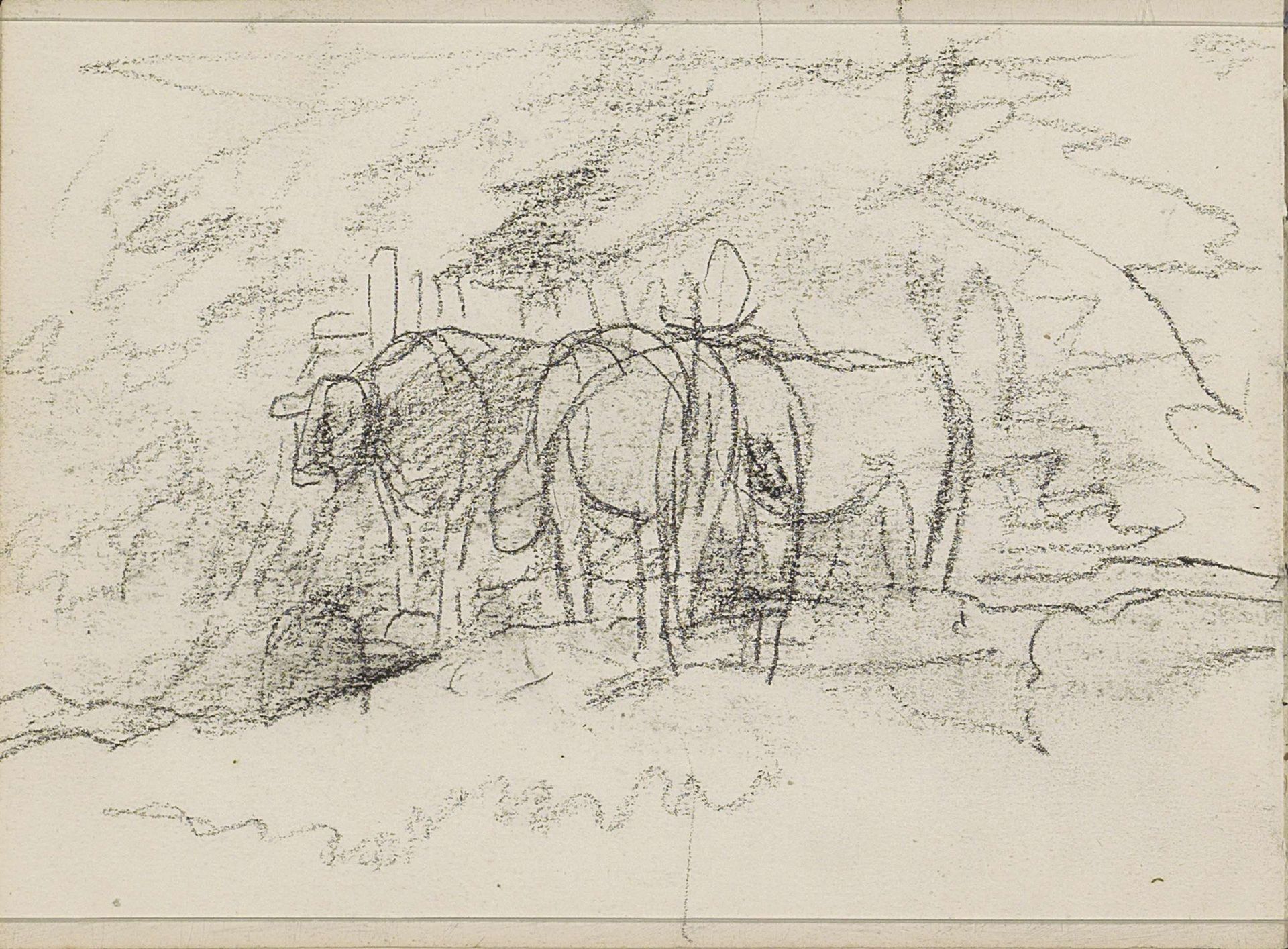 Koeien in een landschap by Anton Mauve