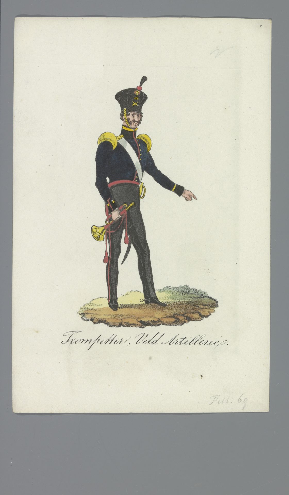 Trompetter, Veld Artillerie by Albertus Verhoesen