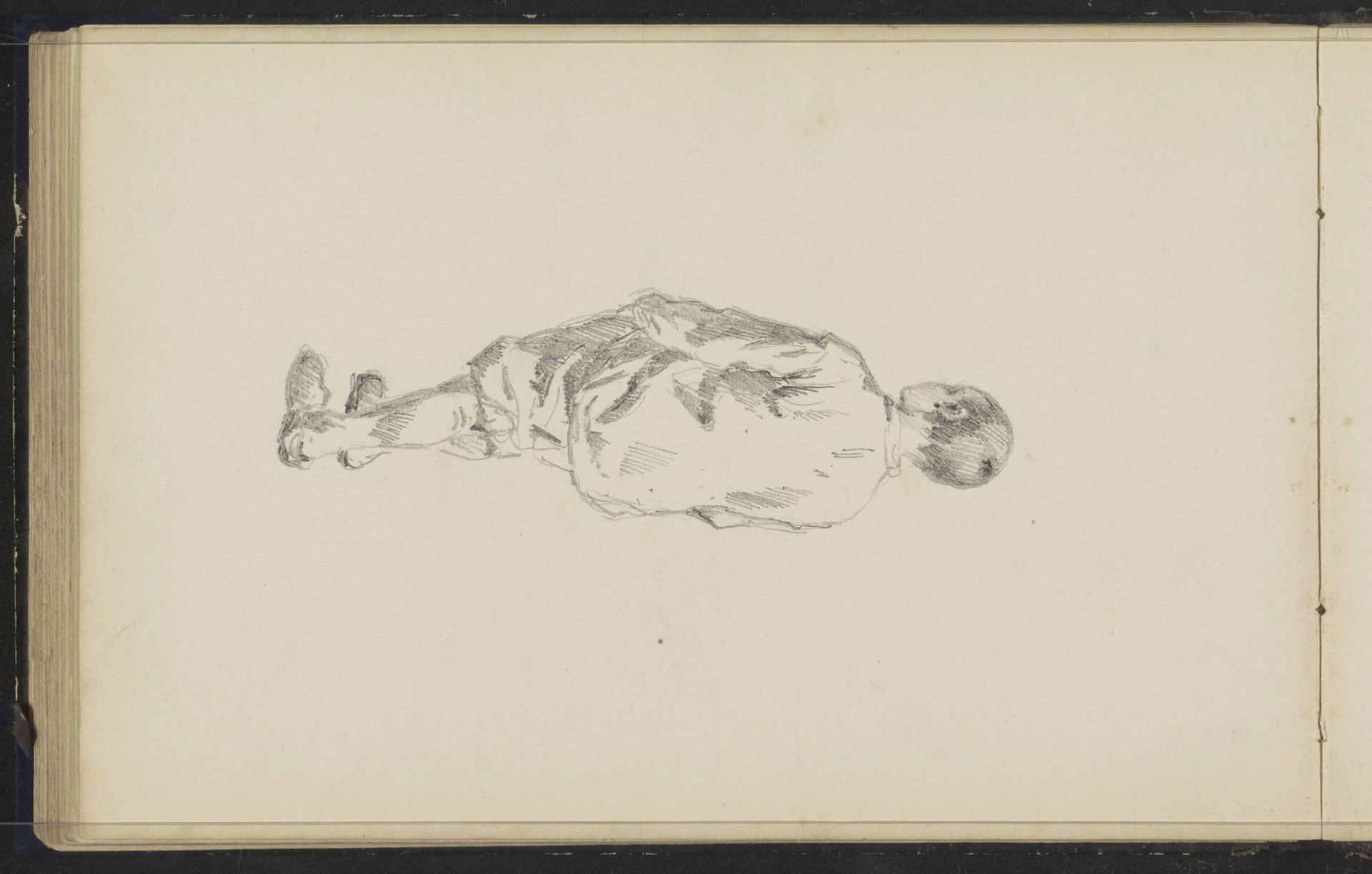 Jongen, op de rug gezien by Cornelis Springer