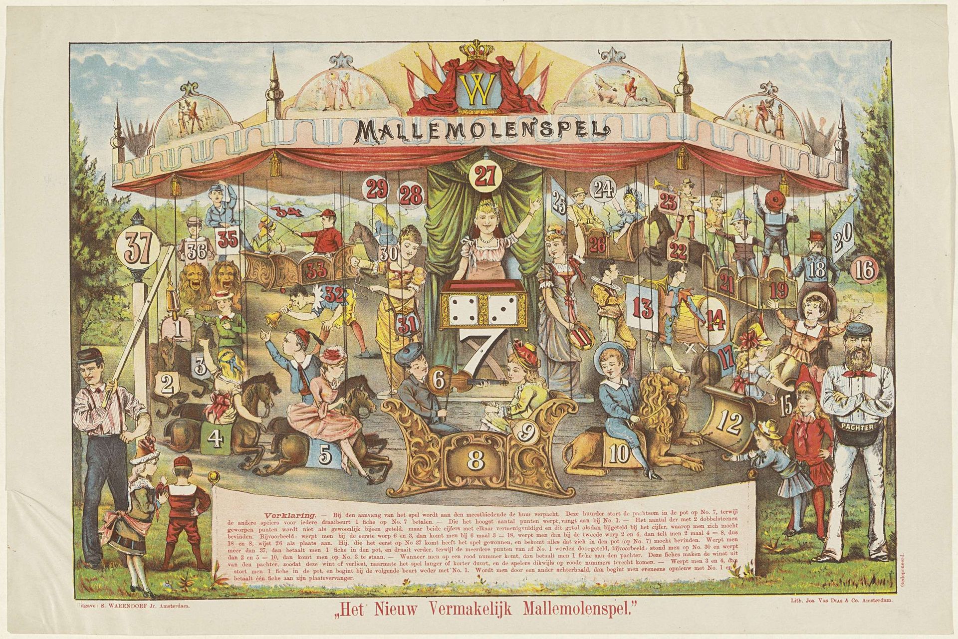 "Het nieuw vermakelijk mallemolenspel." by S. (II) Warendorf