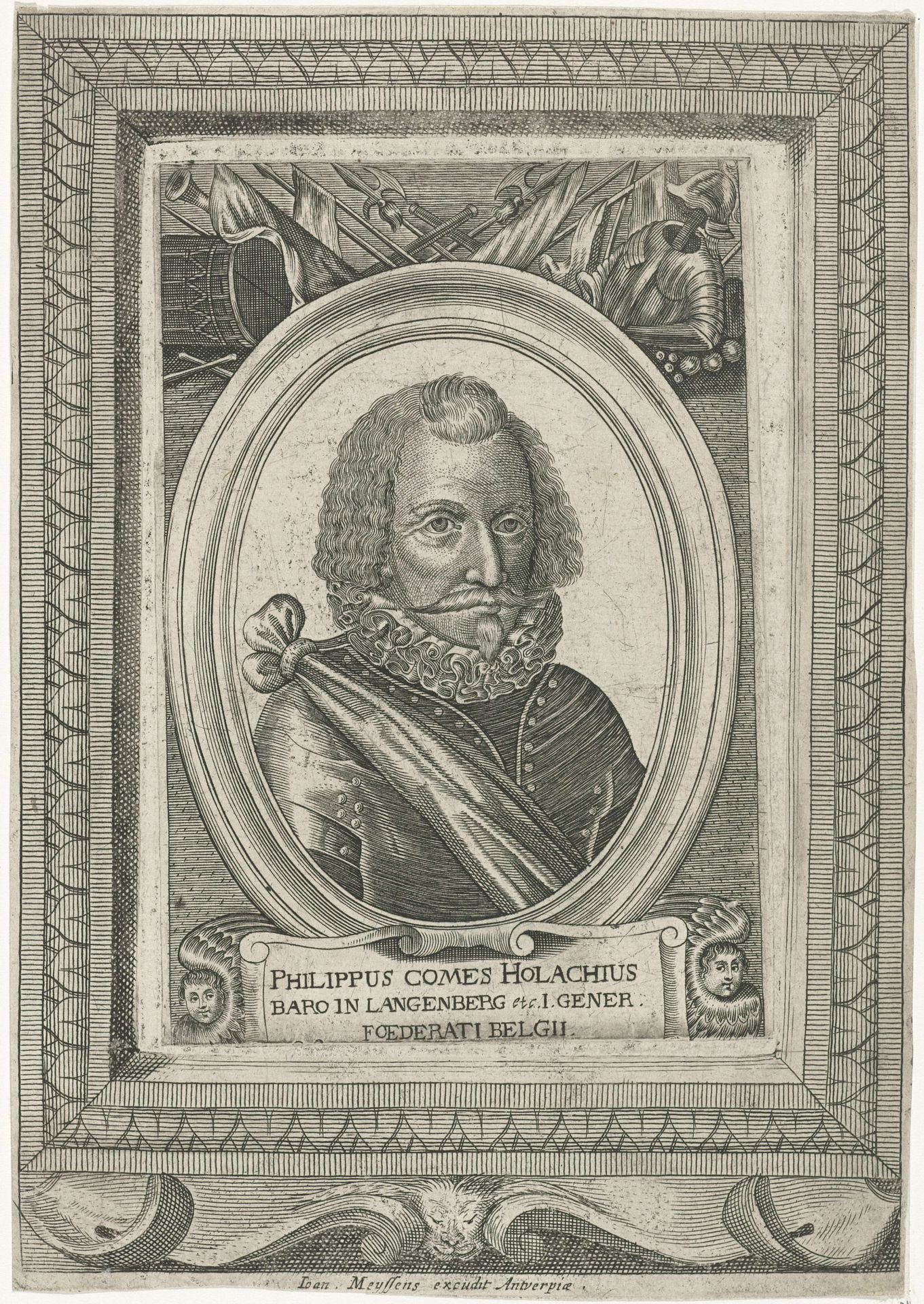 Portret van Filips graaf van Hohenlohe by Joannes Meyssens