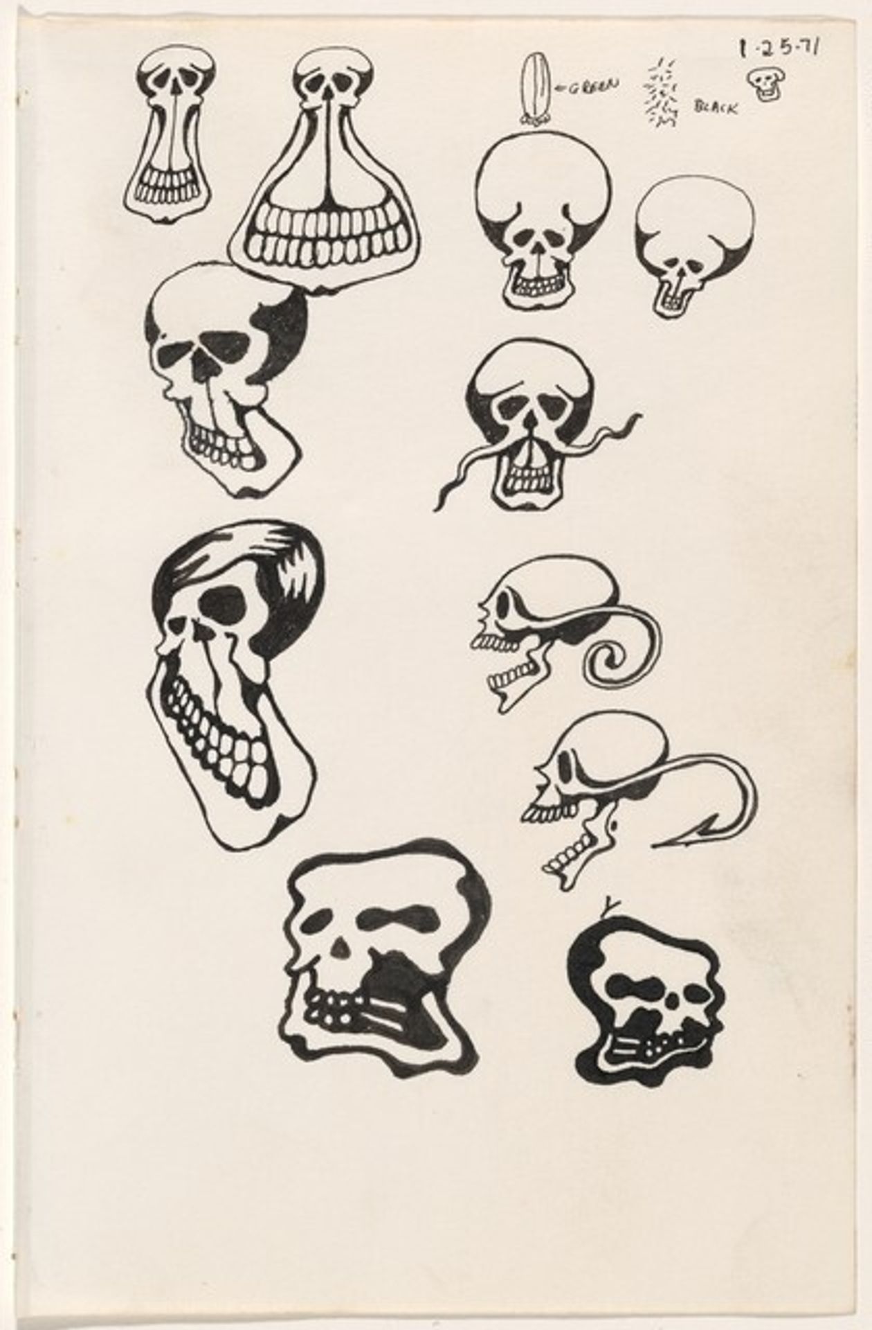 Untitled 1-25-71 [study for "tattoo" book] by James McCracken Jr.