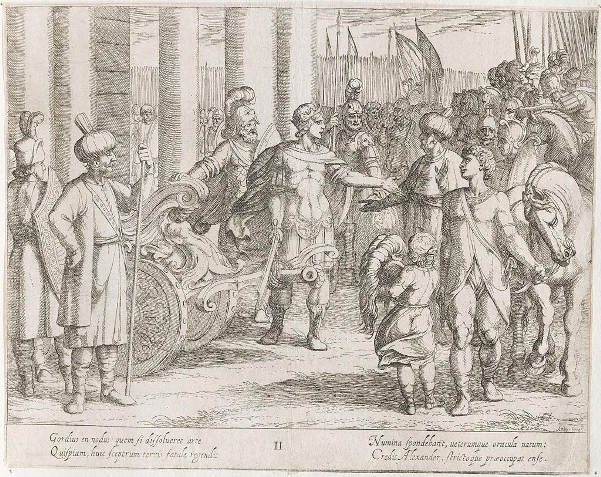 Alexander Cutting the Gordian Knot by Antonio Tempesta