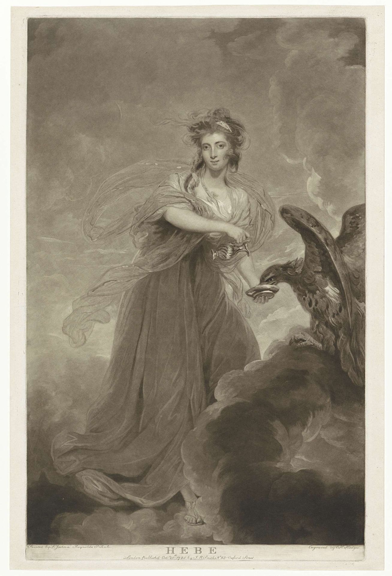 Portret van Sophie Musters als Hebe by Charles Howard Hodges