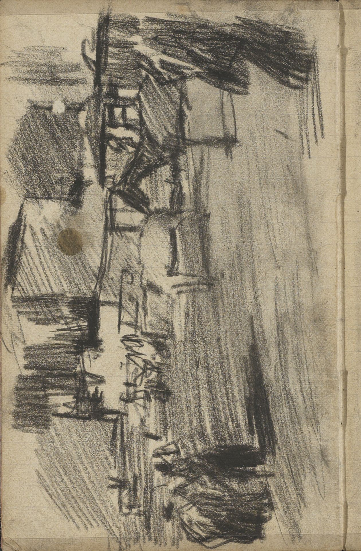Paardentrams, mogelijk op de Dam te Amsterdam by George Hendrik Breitner