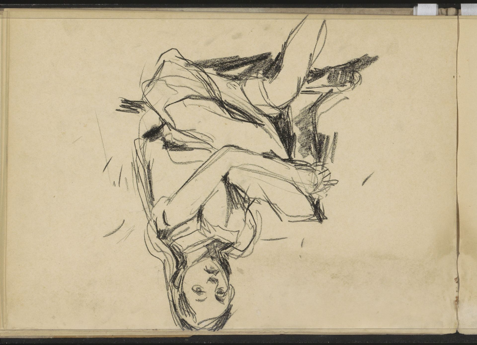 Meisje, zittend met het rechterbeen opgetrokken by Willem Bastiaan Tholen