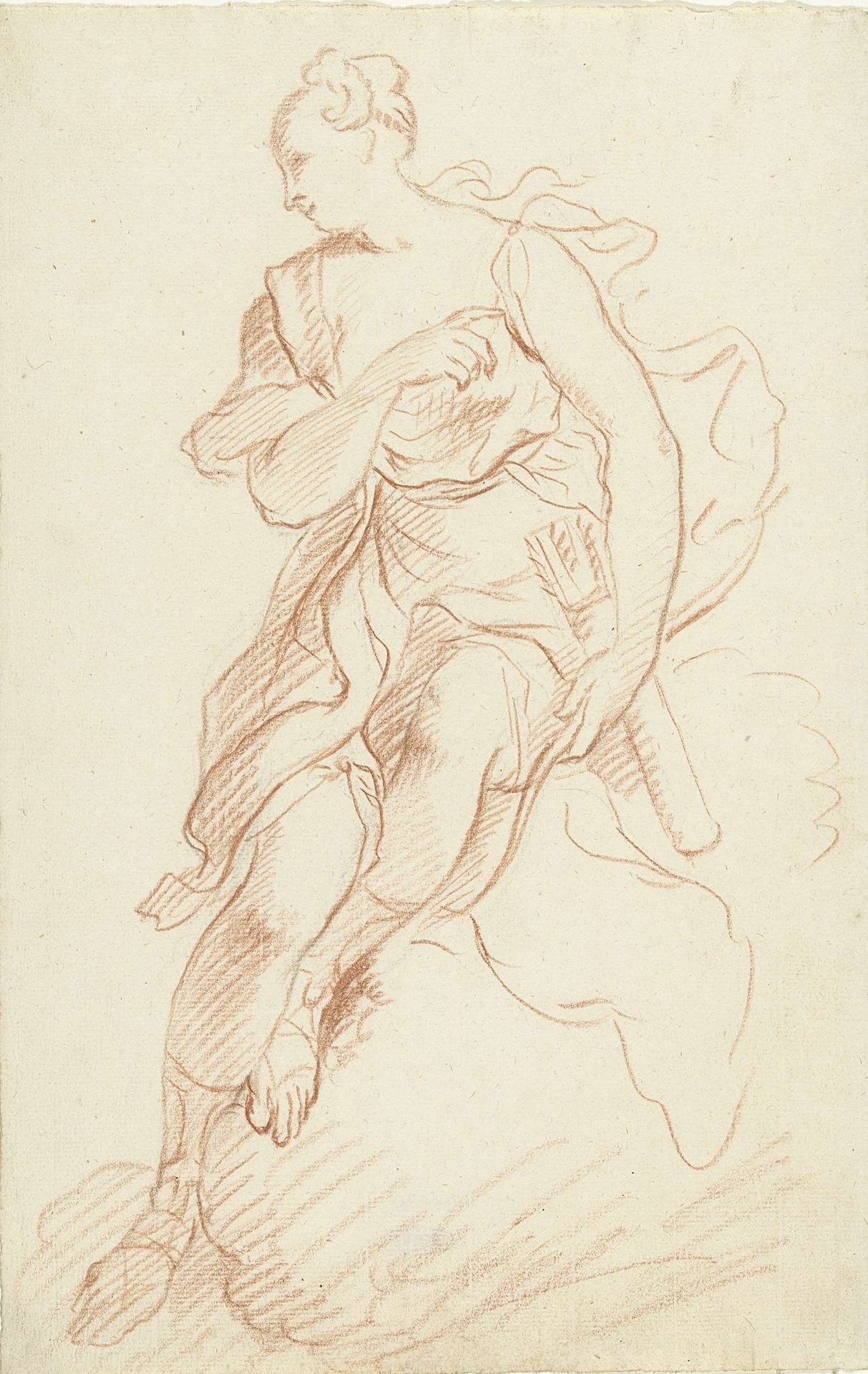 Studie van een zittende Diana by Dionys van Nijmegen