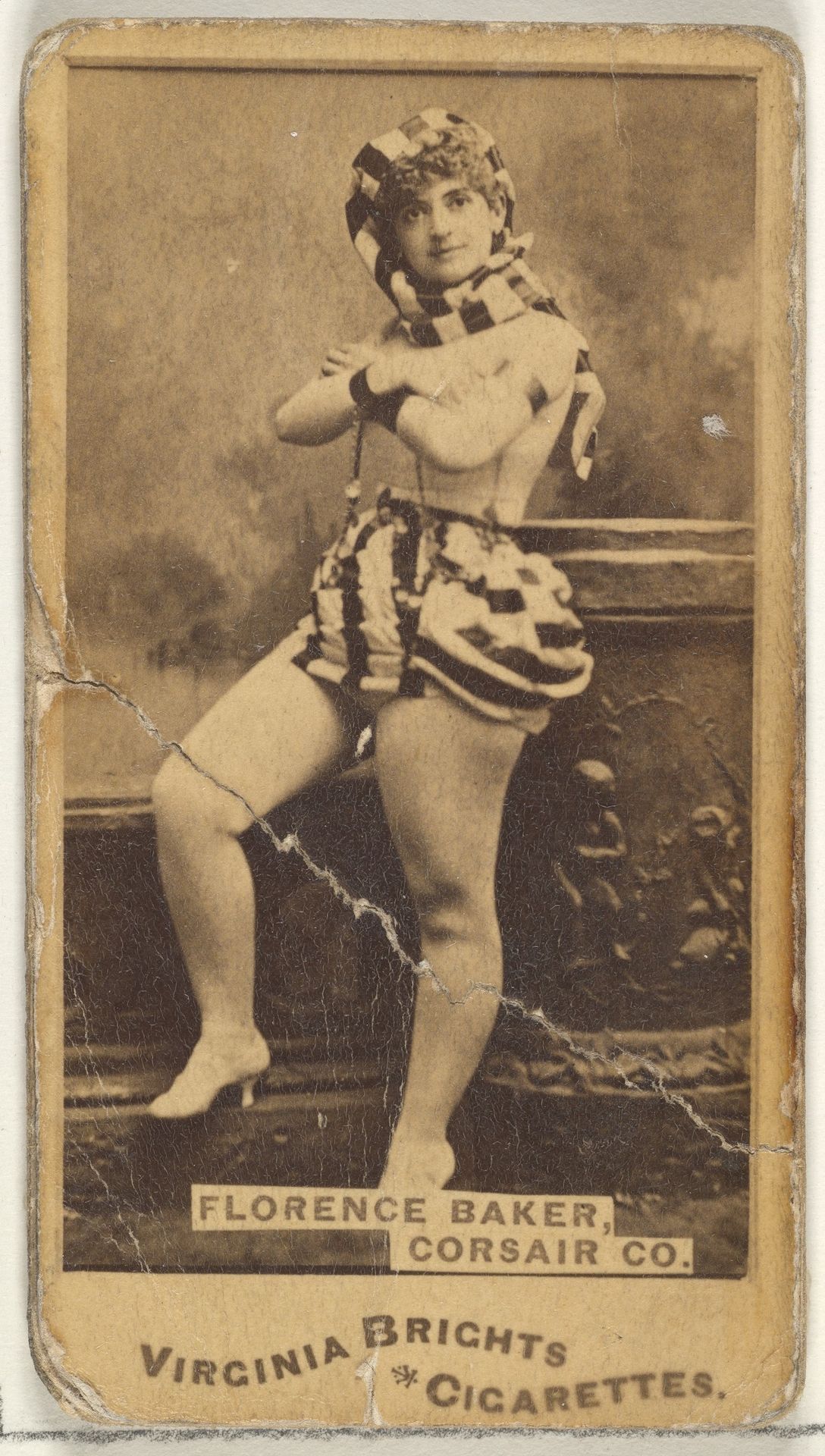 Florence Baker, Corsair Co., from the Actors and Actresses series (N45, Type 1) for Virginia Brights Cigarettes by Allen & Ginter