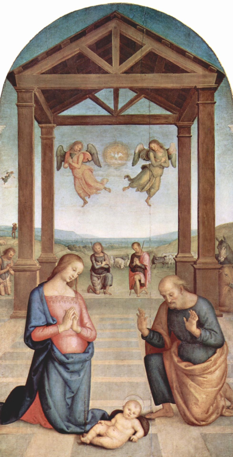 Altarpiece of St. Augustine - Adoration of the Shepherds by Pietro Perugino