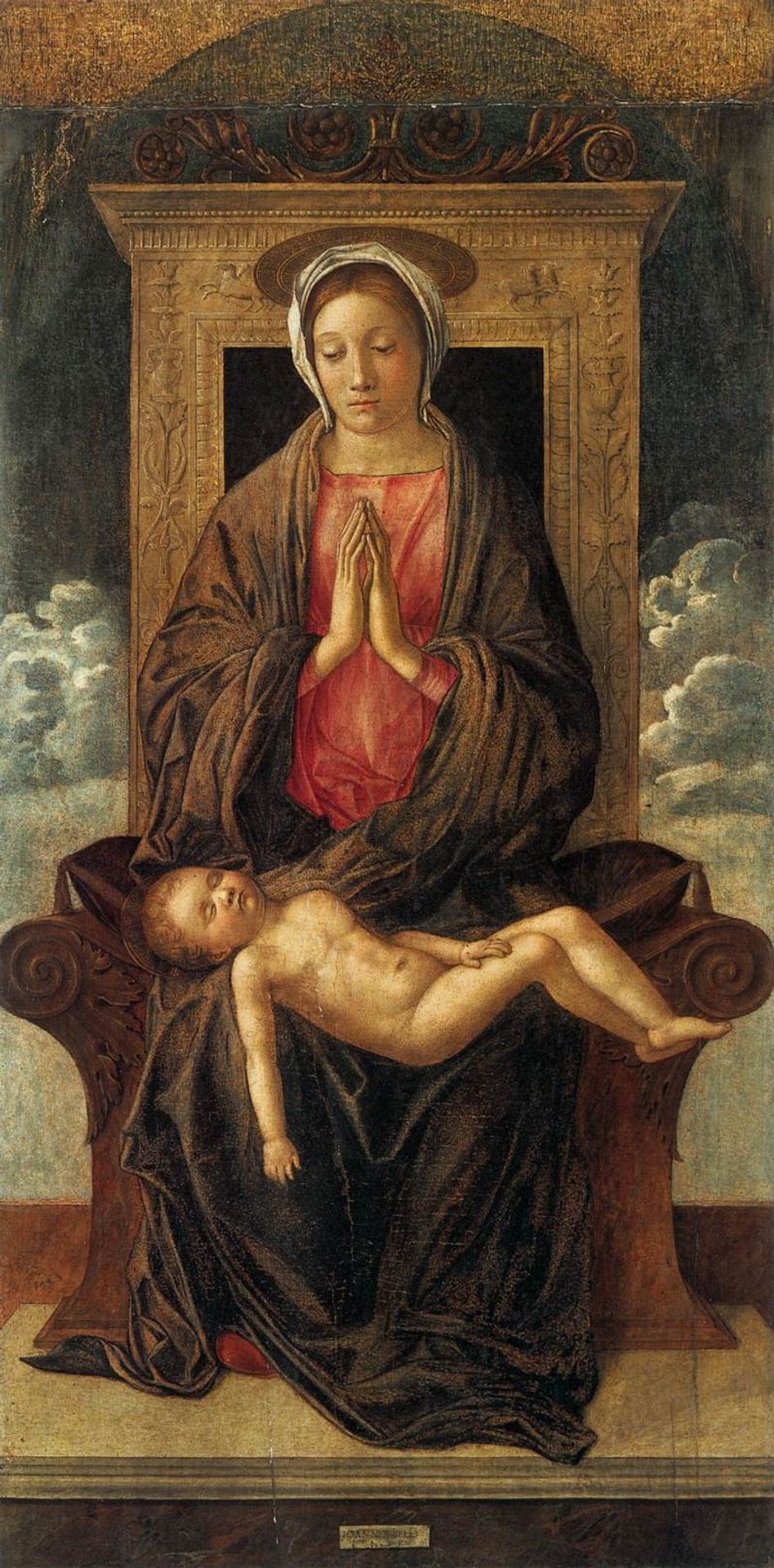 Madonna Enthroned Cherishing the Sleeping Child by Giovanni Bellini